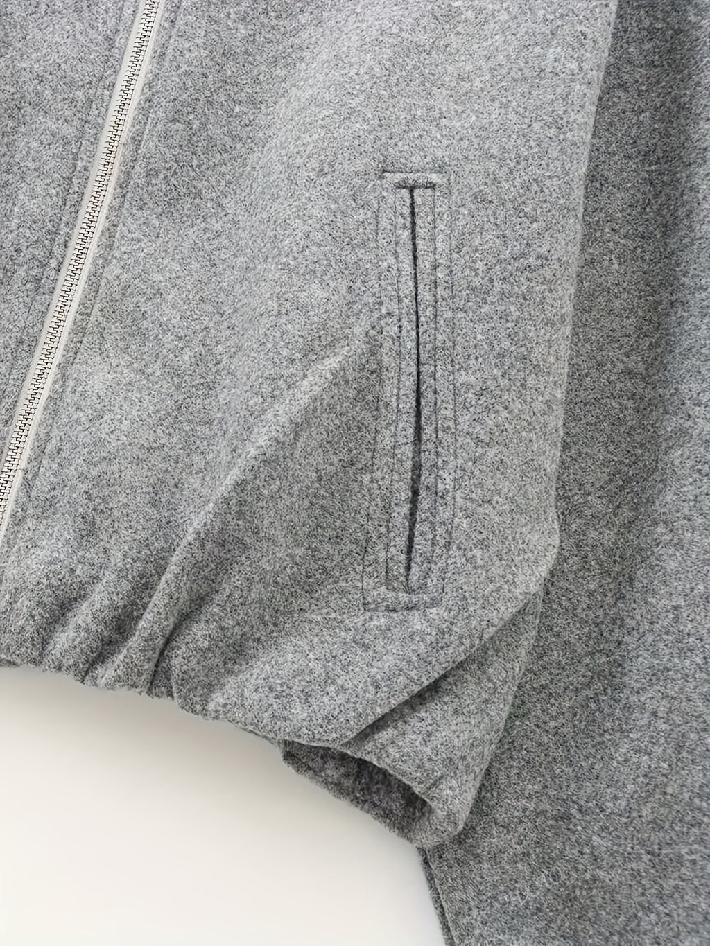 Jaqueta Elegante Feminina - Casaco de Zíper Macio e Não Elástico, Roupa Externa para Todas as Estações e Eventos Formais, Blazer Estruturado Transparente, Vestuário Versátil com Silhueta Clássica e Construção de Qualidade, Moda Feminina