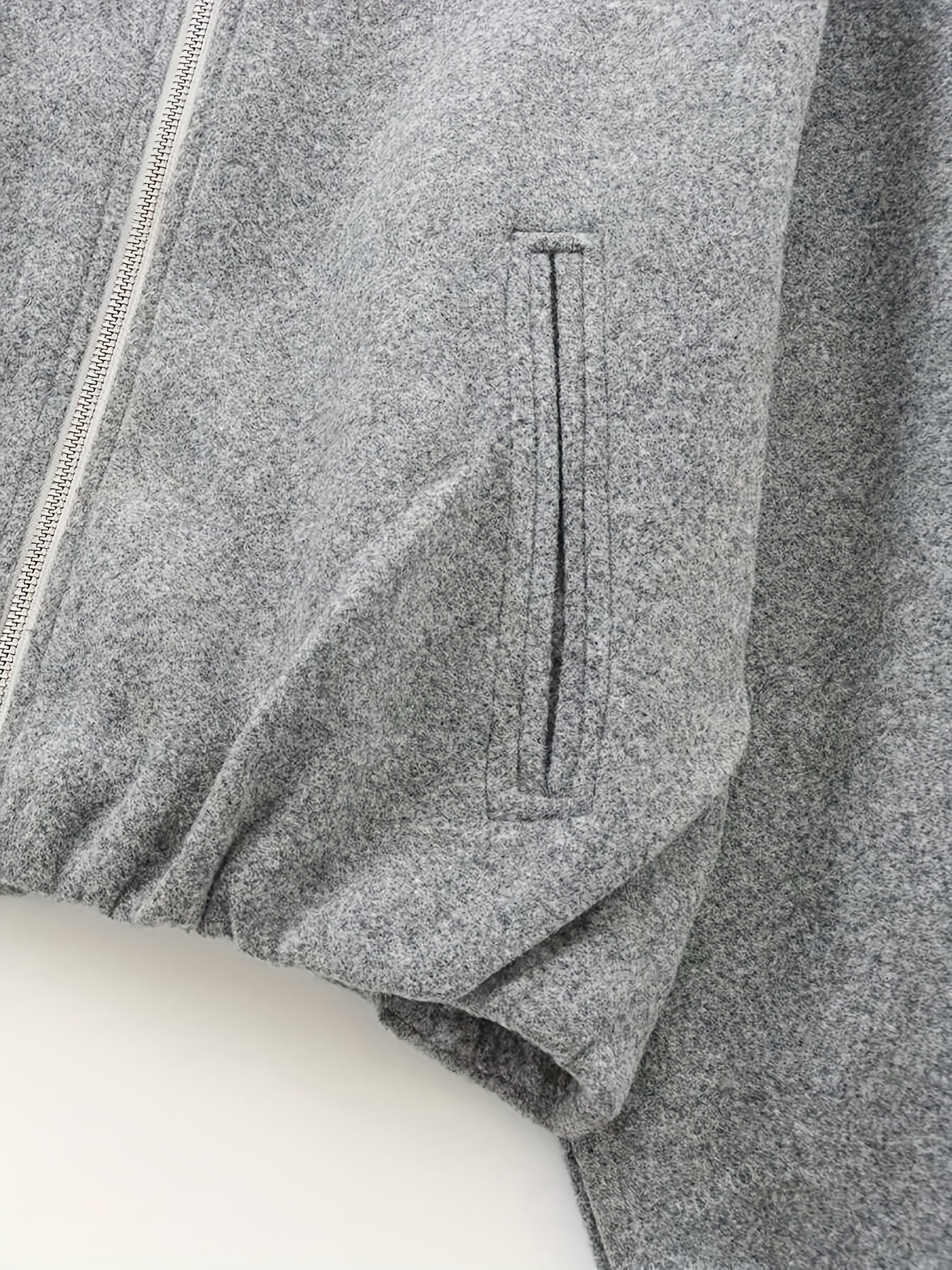 Jaqueta Elegante Feminina - Casaco de Zíper Macio e Não Elástico, Roupa Externa para Todas as Estações e Eventos Formais, Blazer Estruturado Transparente, Vestuário Versátil com Silhueta Clássica e Construção de Qualidade, Moda Feminina