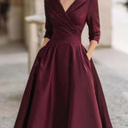 Elegant Belted Office Dress for Women - Minimalist Chic