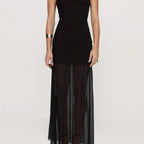 Elegant Off-Shoulder Minimalist Evening Dress