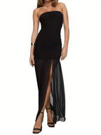 Elegant Off-Shoulder Minimalist Evening Dress