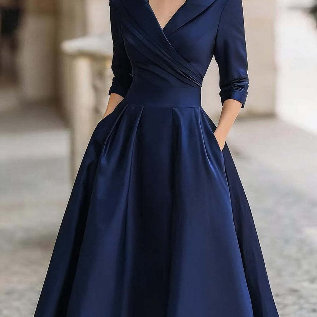 Elegant Belted Office Dress for Women - Minimalist Chic