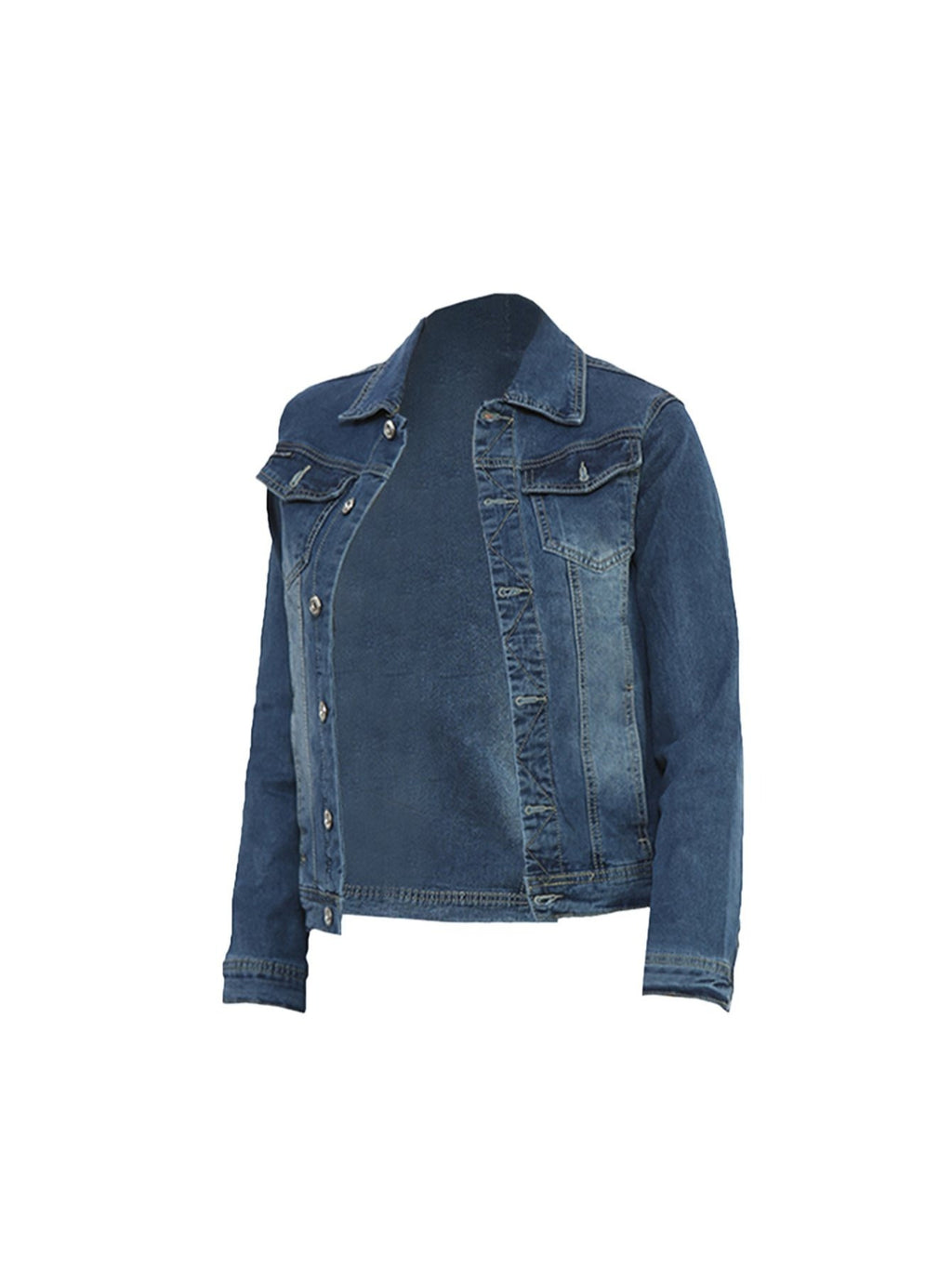 Jaqueta Jeans Feminina NOROZE | Estilo Clássico Trucker com Detalhe Lavado | Jaqueta Casual de Algodão com Design Western para Mulheres