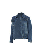 Jaqueta Jeans Feminina NOROZE | Estilo Clássico Trucker com Detalhe Lavado | Jaqueta Casual de Algodão com Design Western para Mulheres