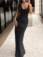 Vestido de verão leve para festas de cocktail em preto e branco com estampa de pontos, saia de lápis resistente a rugas para casamentos na praia, eventos semi-formais e roupas de noite - Atitude casual a formal versátil, vestido de casamento na praia, saia de lápis com decote em V, estampa de pontos, lavagem à mão e limpeza a seco, acessórios correspondentes vendidos separadamente, vestido de festa para mulheres