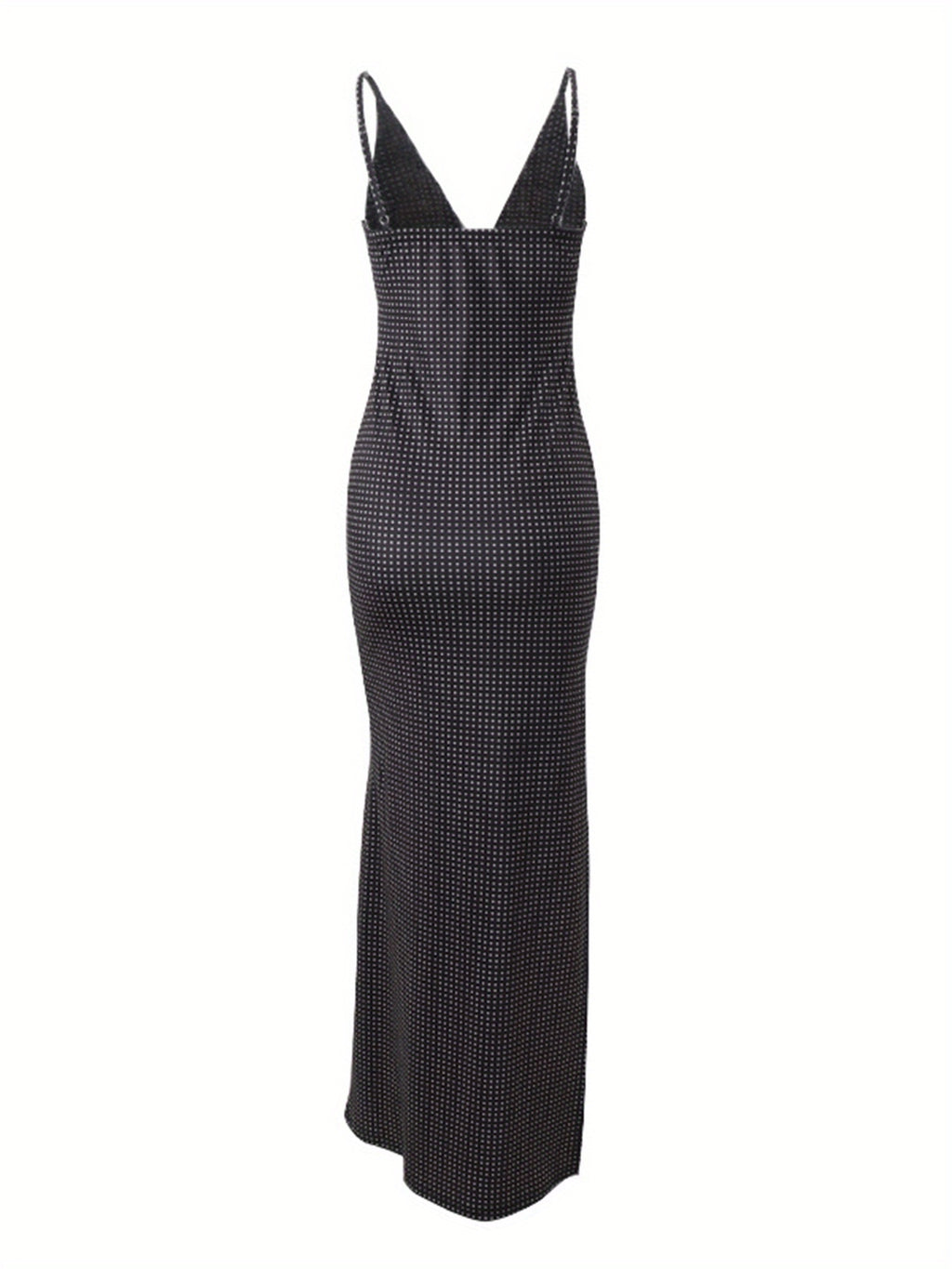 Vestido de verão leve para festas de cocktail em preto e branco com estampa de pontos, saia de lápis resistente a rugas para casamentos na praia, eventos semi-formais e roupas de noite - Atitude casual a formal versátil, vestido de casamento na praia, saia de lápis com decote em V, estampa de pontos, lavagem à mão e limpeza a seco, acessórios correspondentes vendidos separadamente, vestido de festa para mulheres