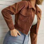 Timeless Brown Corduroy Jacket - Minimalist Elegance
