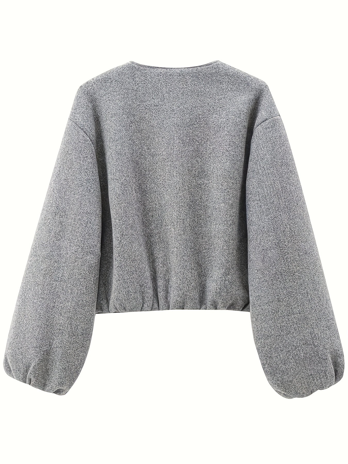 Jaqueta Elegante Feminina - Casaco de Zíper Macio e Não Elástico, Roupa Externa para Todas as Estações e Eventos Formais, Blazer Estruturado Transparente, Vestuário Versátil com Silhueta Clássica e Construção de Qualidade, Moda Feminina